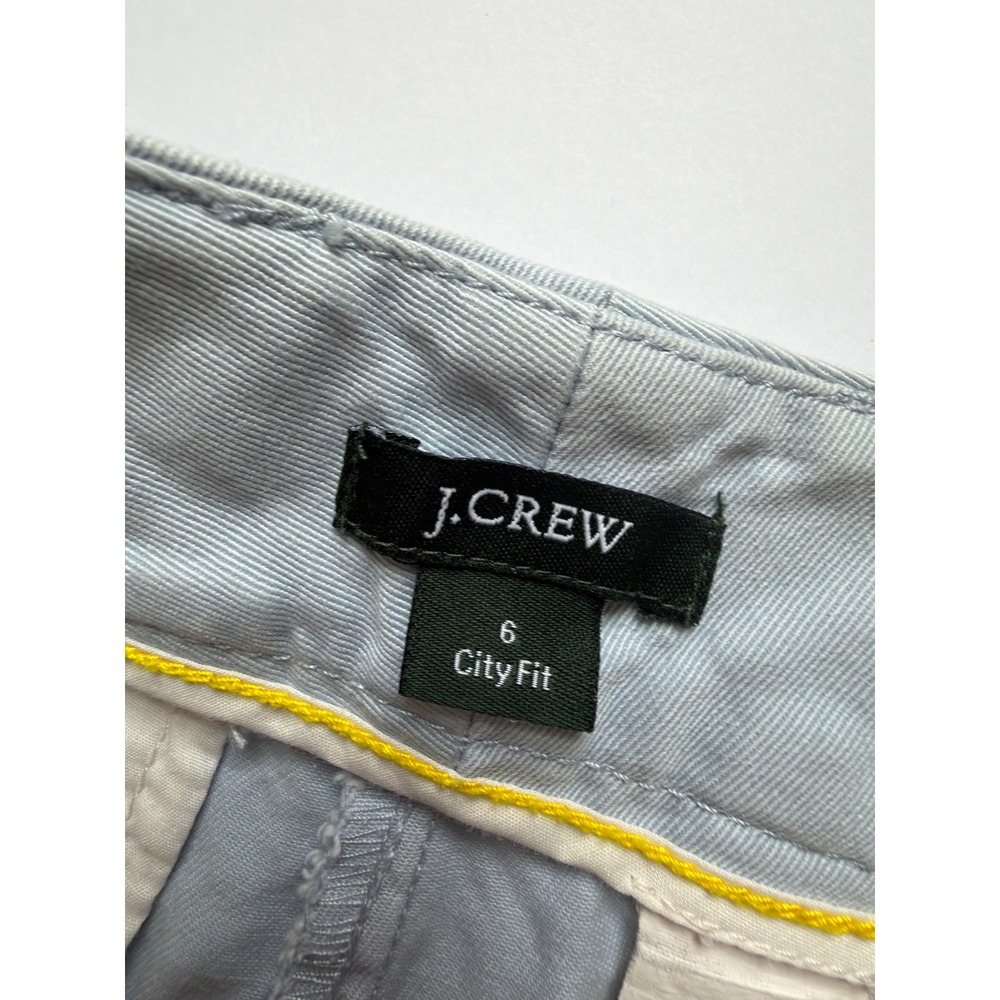 J.Crew City Fit Chino Shorts Womens 6 Light Blue Cotton Twill Low Rise 3 Inseam - Picture 4 of 6